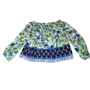 Lilly Pulitzer Lou Lou Top Off-Shoulder Petal Faster  Women's Small